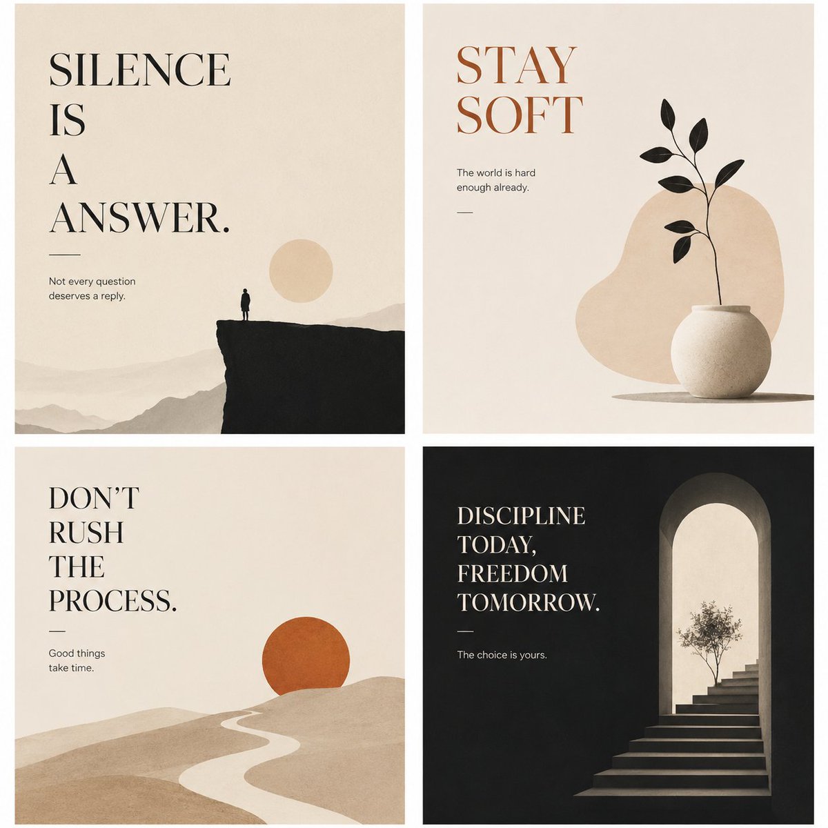 This prompt guides Midjourney to produce balanced compositio