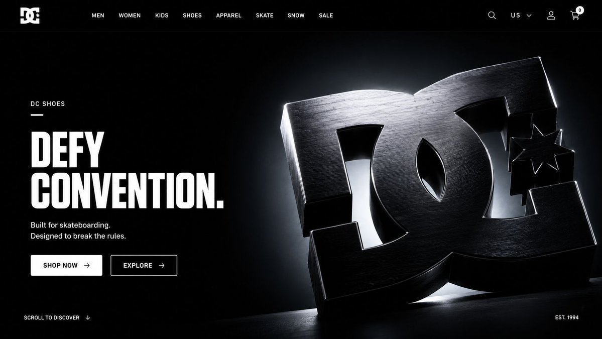 Hero page web design