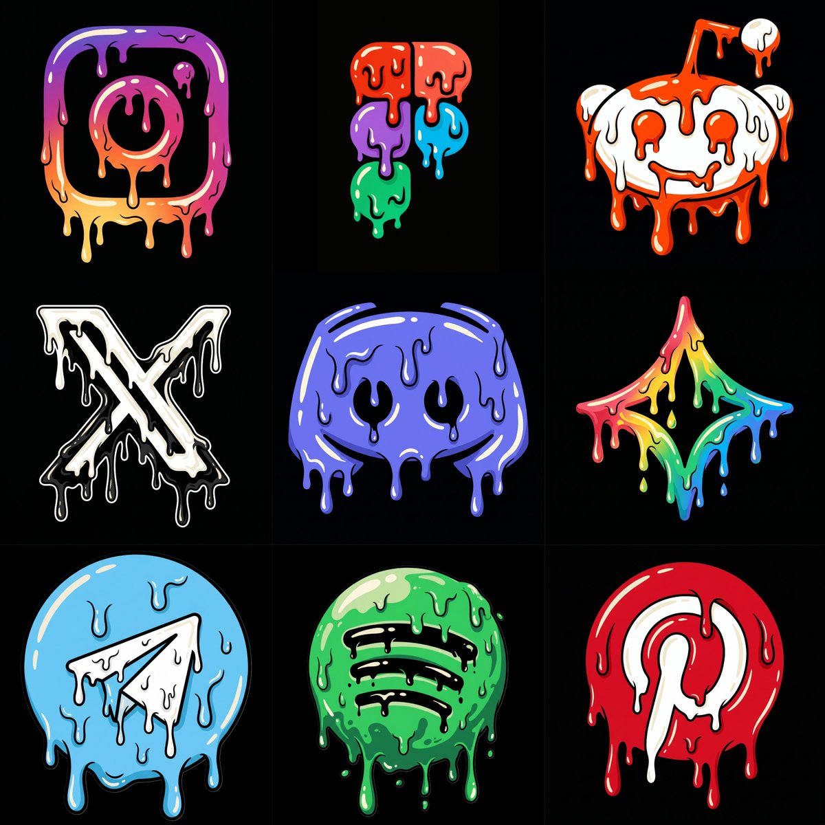 slime drip logos