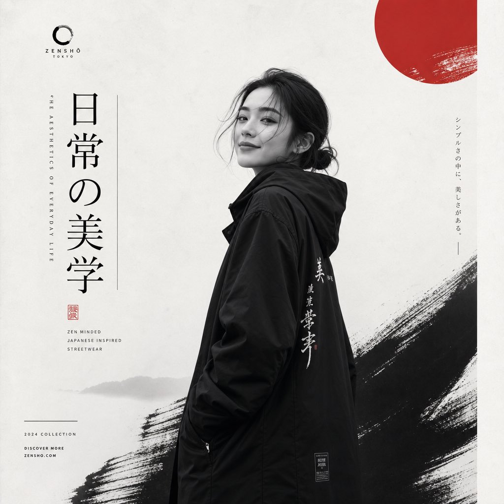 Create a premium Japanese-inspired minimalist fashion editor