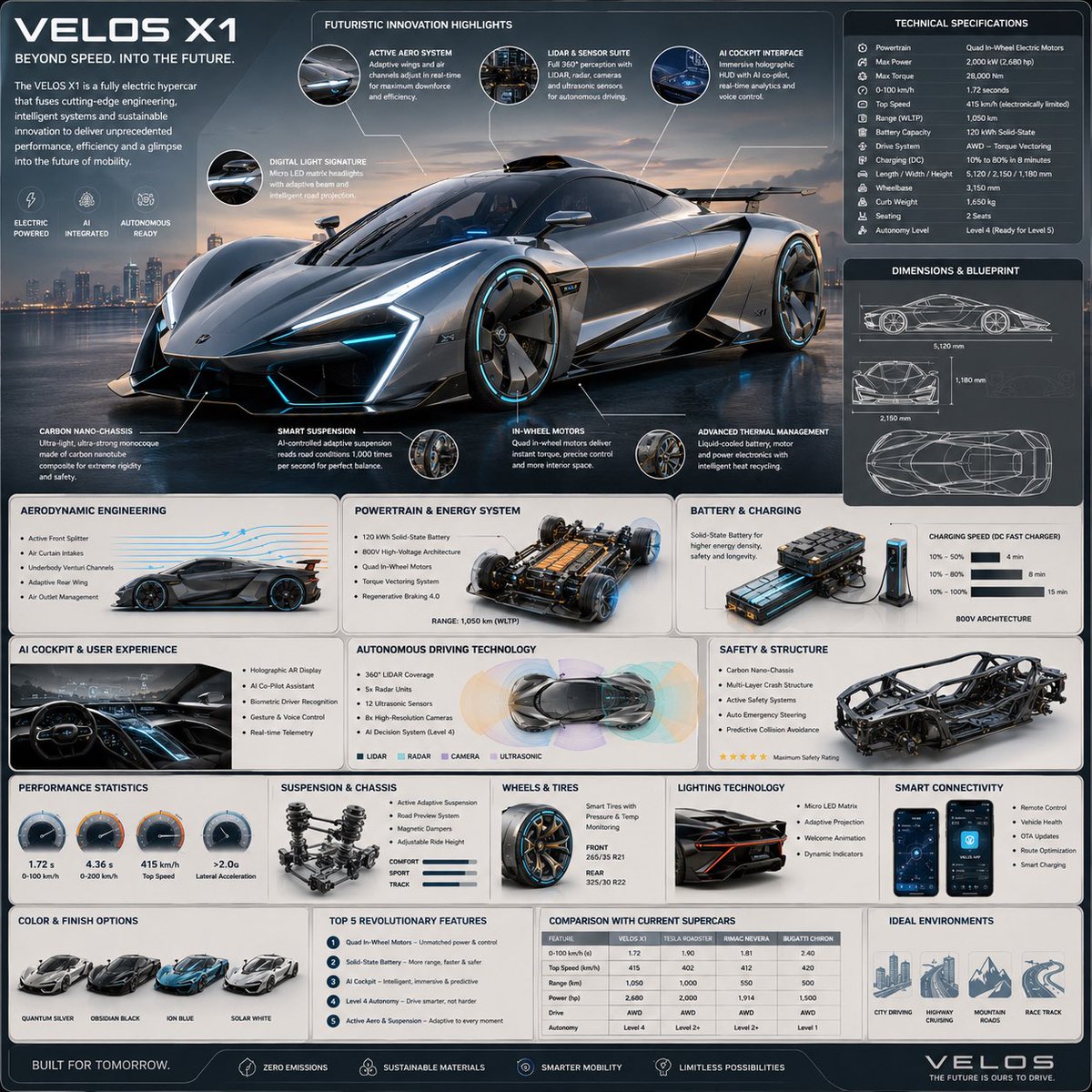 Futuristic car infographics created using GPT Image 2 on Cha
