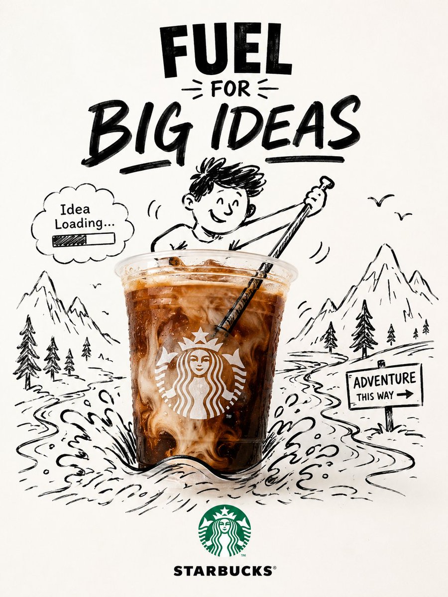 Innovative mixed-media brand campaign poster