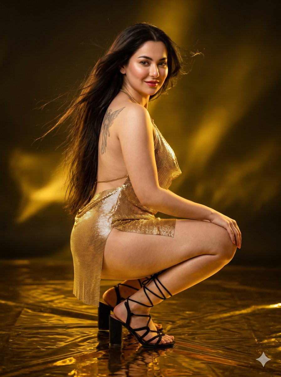 Draped in liquid gold