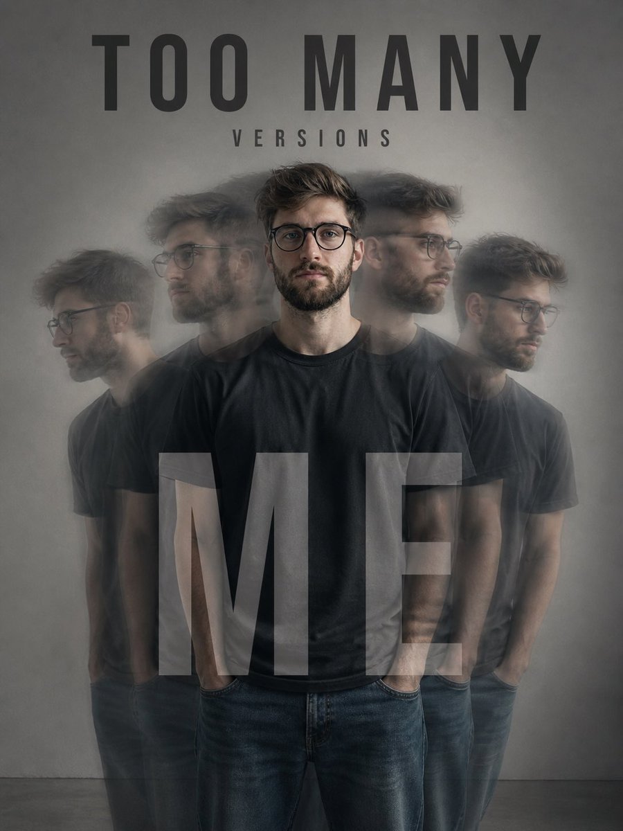 A man standing still while multiple semi-transparent version