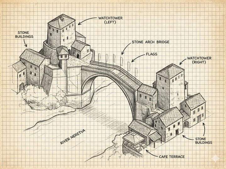 Hand-drawn isometric