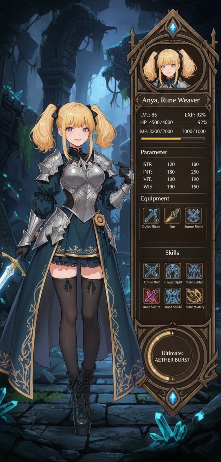 RPG Character Status Screen